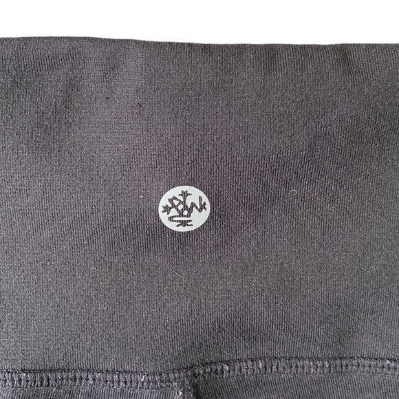 Manduka Core Strong Script Black Yoga High Waist Leggings Full Length Pocket - Picture 8 of 14